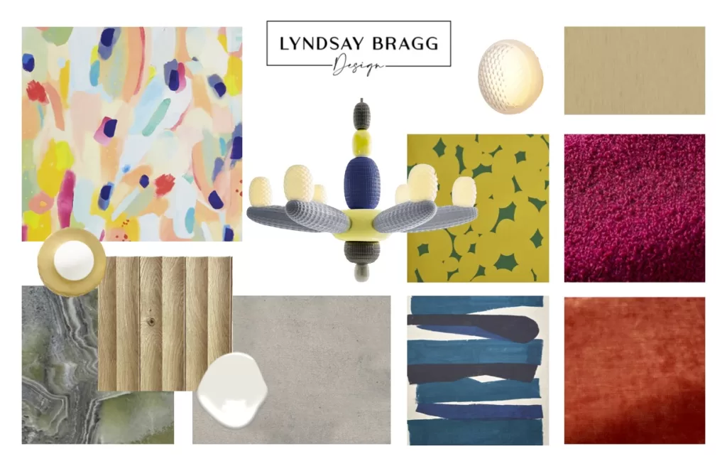 Art inspired mood board by Lyndsay Bragg Design