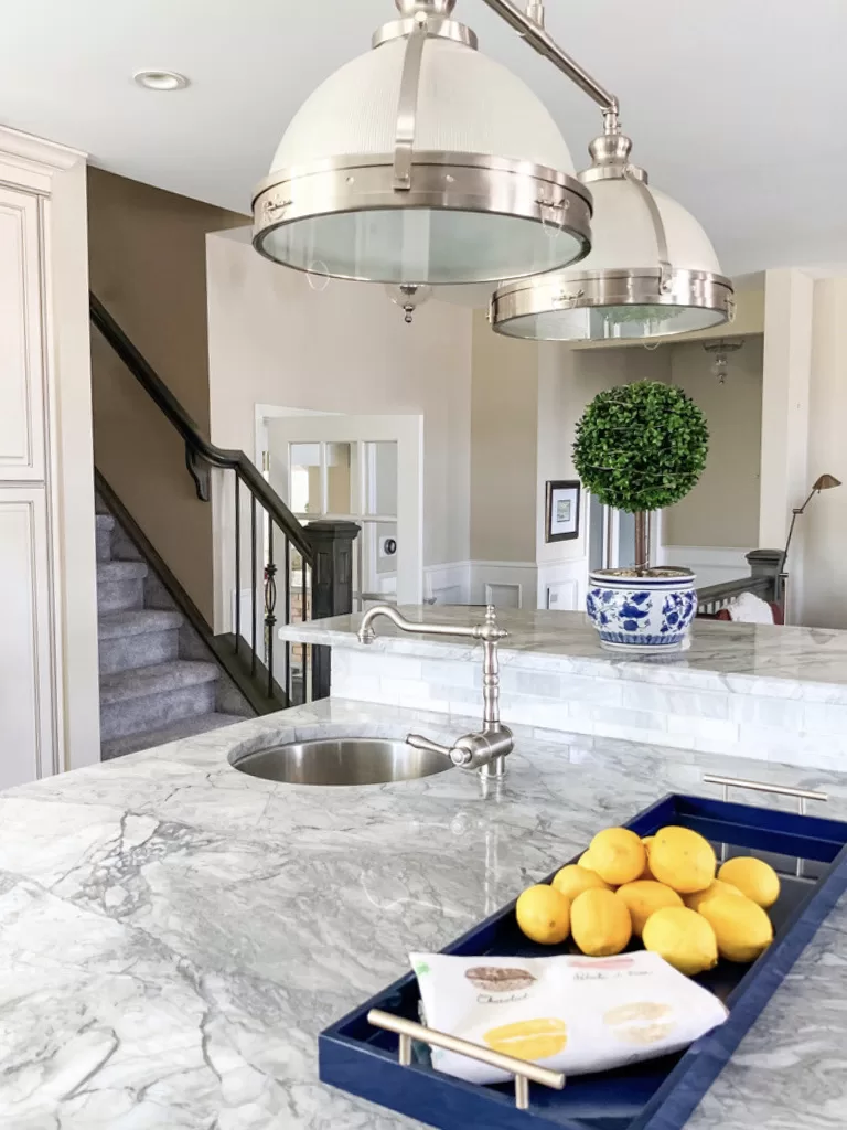 Traditional Kitchen Island by Calgary-based designer Lyndsay Bragg Design.