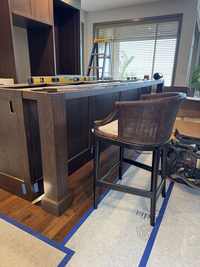 In-progress kitchen reno by Lyndsay Bragg Design