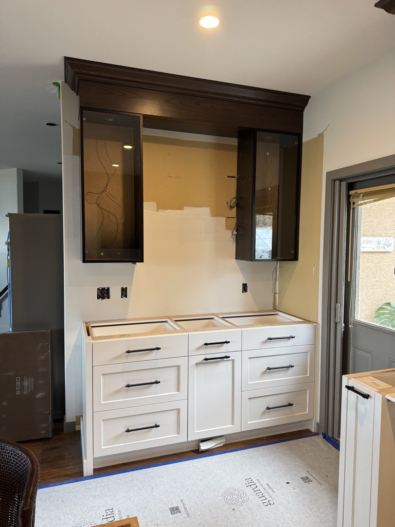 In-progress kitchen reno by Lyndsay Bragg Design