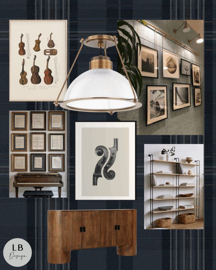 Music-inspired office by Lyndsay Bragg Design